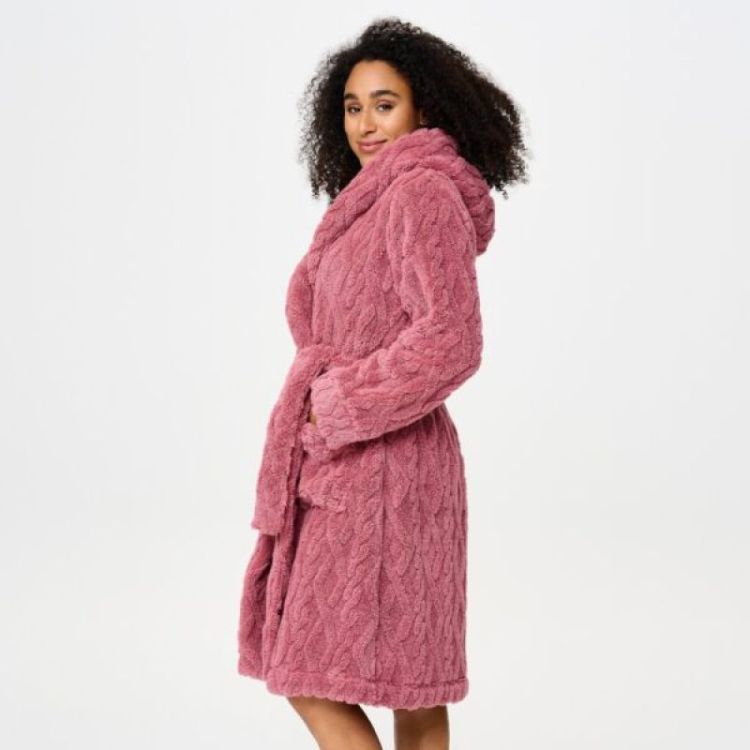 FLEECE ROBE 95 DUSTY ROSE