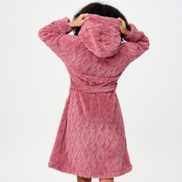 FLEECE ROBE 95 DUSTY ROSE