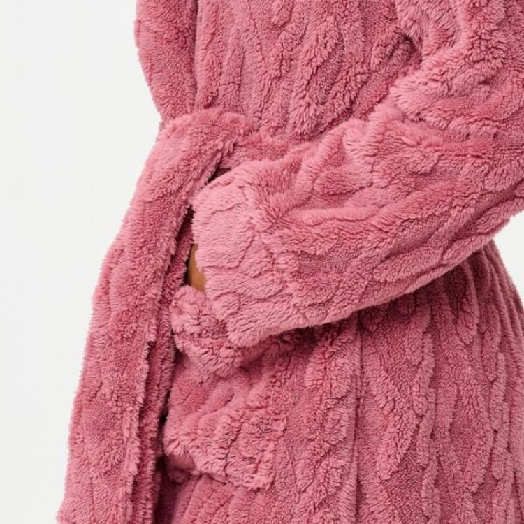 FLEECE ROBE 95 DUSTY ROSE