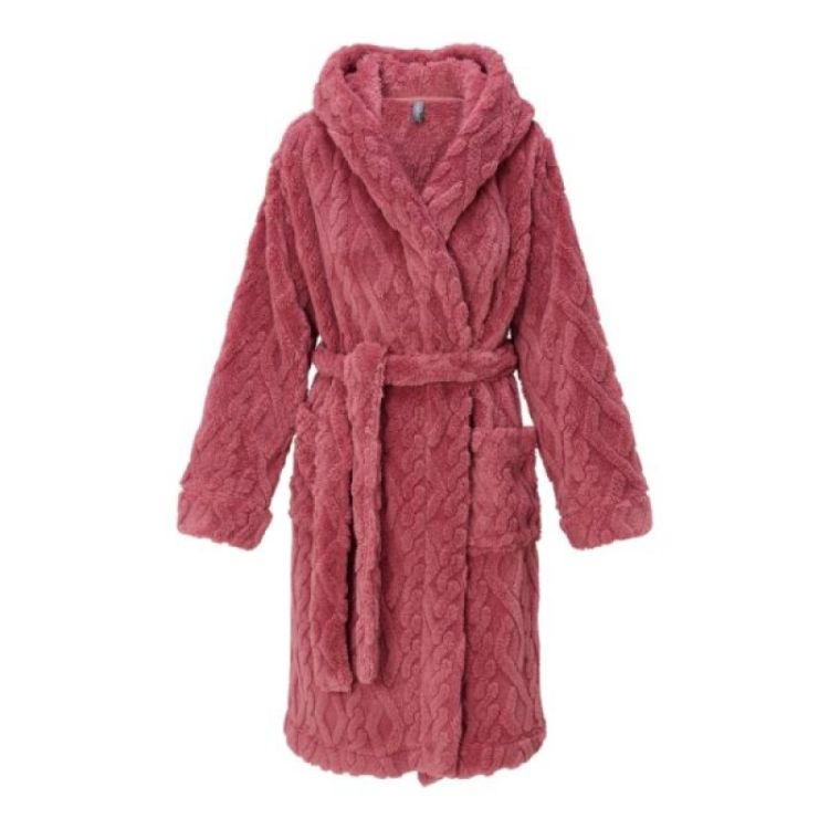 FLEECE ROBE 95 DUSTY ROSE